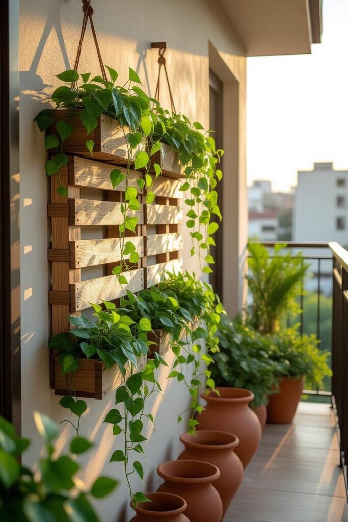 5 Ideias Criativas Para Transformar Espaços Pequenos Em Jardins Dos Sonhos 9 Cactos Arquitetos Em Campina Grande Varanda pequena com jardim usando palete | Cactos Arquitetos em Campina Grande