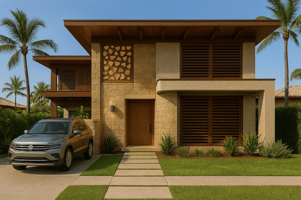 Fachada alternativa - Casa em Villas de Carapibus