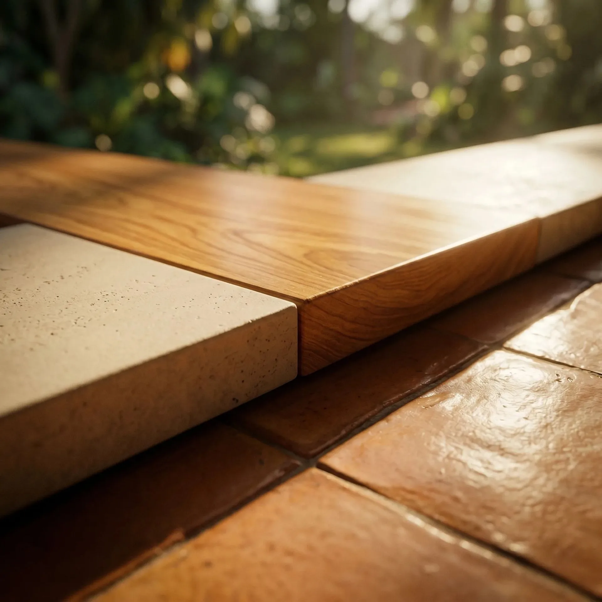 Detalhe de materiais refinados — projeto Cactos