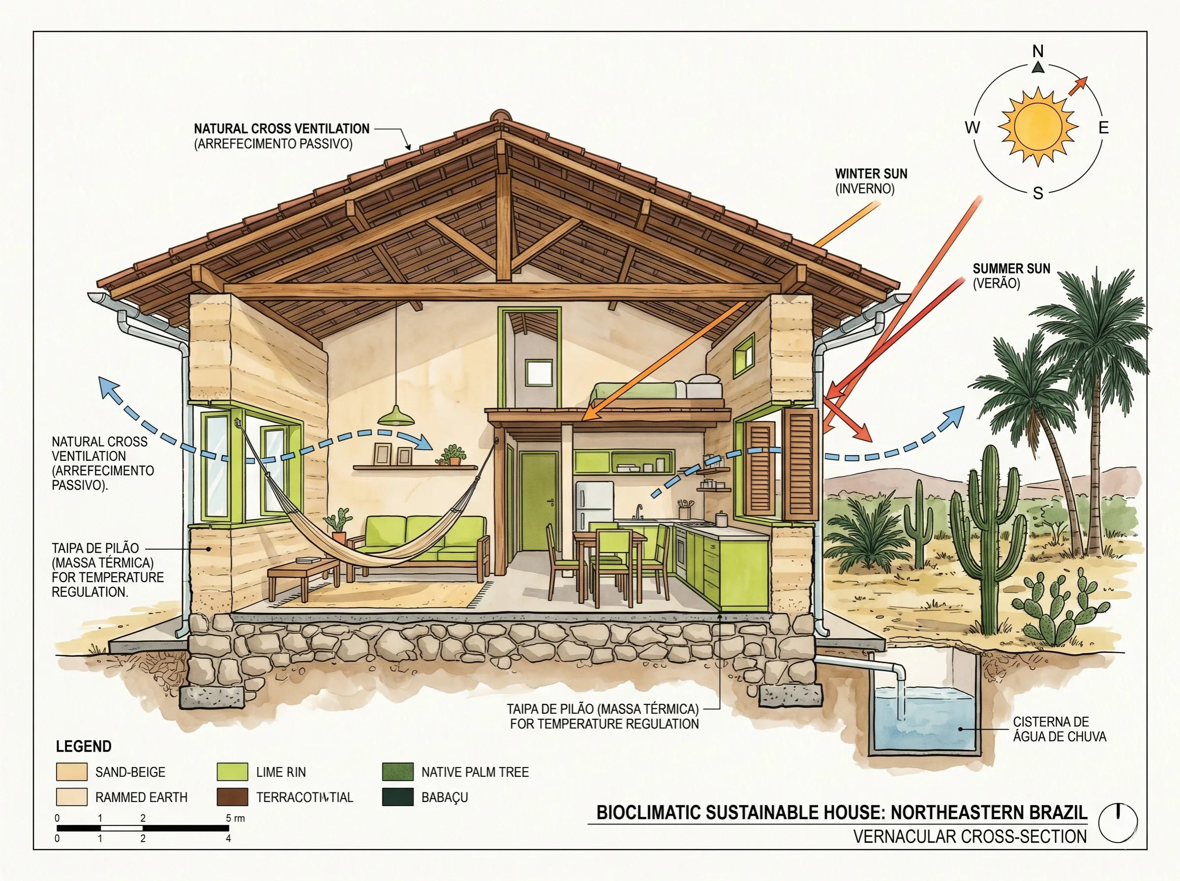 Casa bioclimática — projeto Cactos Arquitetos